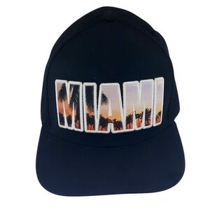 Robin Ruth Miami Limited Edition Snapback Hat Cap Black Colorful South Beach Sun
